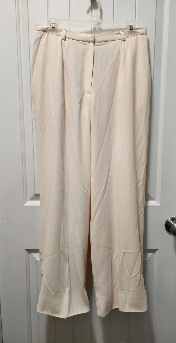 Norton McNaughton Wide Leg Cream Dress Pants Comfort Women’s Size 10